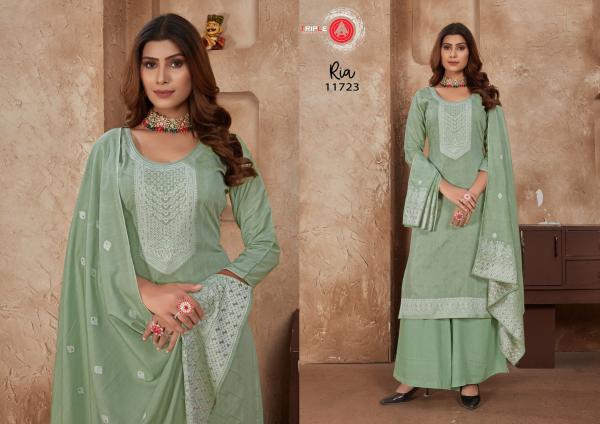Triple Aaa Ria Muslin Designer Salwar Suits Collection